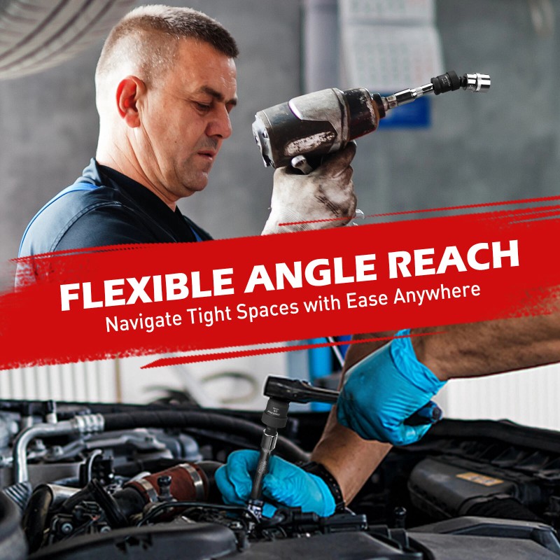 HORUSDY Premium Impact Universal Joint Socket Swivel set 3Pc Ball