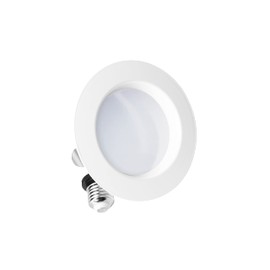 INFIBRITE 4 Inch 2700K Soft White 9W 750LM Recessed Retrofit LED Sleek Series Downlight Kit (Includes E26 Connector), Dimmable, Wet Rated