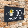 Badgemaster Modern Anthracite House Number Sign Plaque Stainless Steel Standoffs