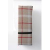 Asahi Koyo Portable Cushion, Folding, Grayish Red, Tartan Check, Approx.