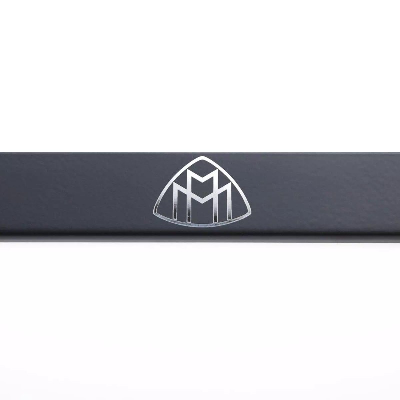KA Depot For Maybach License Plate Frame Matte Black W/Chrome