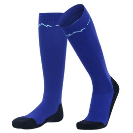 gipfelsport Compression Stockings for Men and Women - Support Stockings, Compression Socks, Thrombosis Stockings for Sports, Jogging, Running, Pregnancy and Flight, Blue (1 x pair)