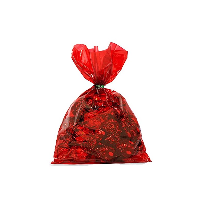 Unique Industries Red Cellophane Bags, 30ct, 11.5" x 5"