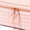 Francfranc Franc Tweed Vanity Pouch, Pink