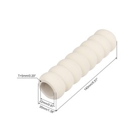 sourcing map Door Handle Covers, 8Pcs 5.51" Nitrile Rubber Sleeves Door Knob Covers Handle Protector for Home Hot Cold Door Front Door White