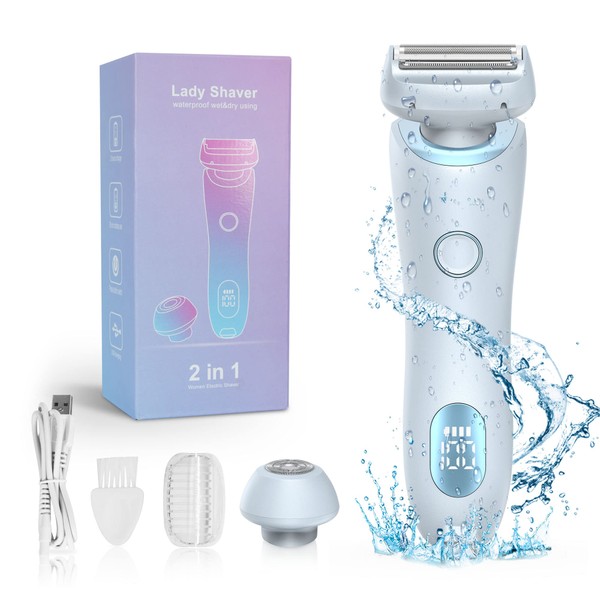 Electric Razors for Women Misoce Electric Shaver for Arm Face Legs Underarm IPX7 Cordless Bikini Trimmer with Detachable Head