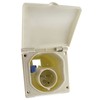 230v Mains 16A Flush Inlet Socket White for Caravan Motorhome