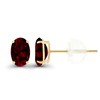 Solid 14K Yellow Gold 6x4mm Oval Natural Red Garnet January