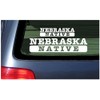 Nebraska Native - White Letters Vinyl Sticker Window Decal