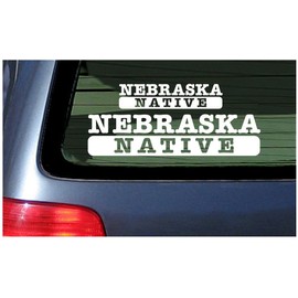 Nebraska Native - White Letters Vinyl Sticker Window Decal