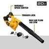 DEWALT 20V MAX Blower, 100 CFM Airflow, Variable Speed Switch,