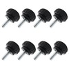 Runseaway 16PCS M6 x 10 mm Male Thread Round Knurled