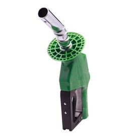 GIAYOGO 1" Inch NPT Fuel Nozzle Automatic Shut-Off Green Gas Pump Heavy Duty Nozzle with Fuel Hose Swivel & Splash Guard 19/16 Inches Spout (OD=30mm) Three Notch Hold Open Clip Used For Diesel Petrol