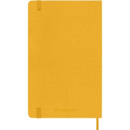 Moleskine Classic Ruled Notebook with Elastic Closure Silk Cover Large Size Orange Yellow