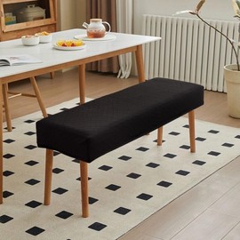 Stretch Dining Bench Covers, Waterproof Stretch Jacquard Bench Seat Protector Cover, Rectangular Bench Cover for bedrooms, Living Rooms, Kitchens, Removable, Washable