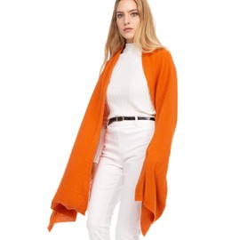 Marine Cashmere - Cashmere Blend Stole for Women, Delicate and Soft Cashmere Yarn, Made in Italy, orange