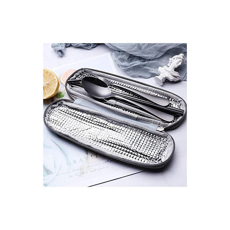 U Chef Juego de cubiertos utensilios para mesa portátil y