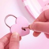 Namsan Tower Heart Padlock for Couples - Mini Key Lock Anniversary Gift Pink 2ea
