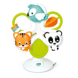 Clementoni Activity Wheel with Animals - Toy for Babies & Children from 10 Months, with Music & Animal Figures - Sensory & Motor Skills Toy 17261