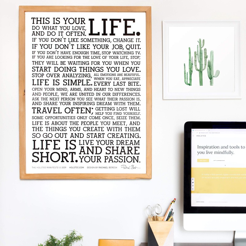Holstee Manifesto Poster - The Original This is Your Life
