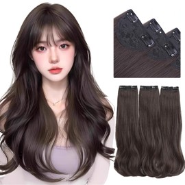 VEVE & MIKI Extension, One-touch Extension, 3-piece Set, Long Curled, Hair Wig, Point Wig, Collarless Wig, Wig Partial Wig, Extension, Curly Hair, One Touch, Heat Resistant, Natural, Fashion, Easy to