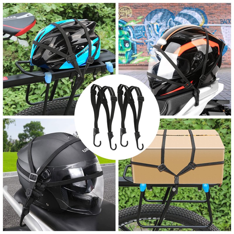 Pack of 2 Lashing Strap Bicycle Hook Pannier Rack Tie