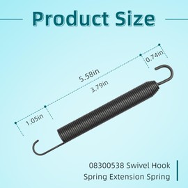 Swivel Hook Spring 08300538 Compatible with Ariens Snow Blower SNO-Thro Extension Spring, Fit ST824E ST1027LE ST1130DLE ST924DLE