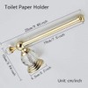BATHSIR Crystal Toilet Paper Holder, Gold Toilet Roll Holder Modern