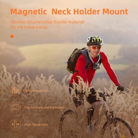 AFAITH Portable Electronic Device Mount, Compatible with GoPro Hero 11/10/9/8/7/6 Black, OSMO Action, Xiaoyi 4K and Action Cameras, Standard Neck Mount, 0.4 lbs