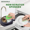 BESSONLE 10 Pack Biodegradable Natural Sponges Kitchen - Compostable Cellulose