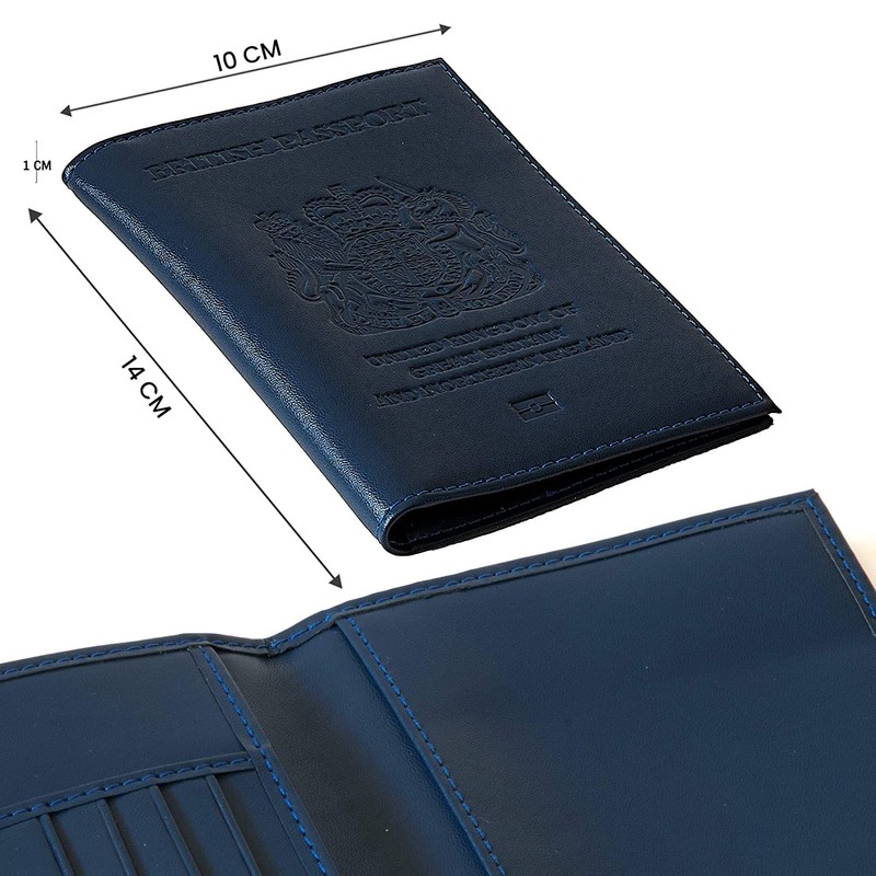 Moirento UK Leather Passport Cover - British RFID Blocking Holders