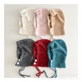 Kids' Winter Knit Balaclava Neck Warmer Beanie LF2941 Free Size/Off-White 3ea