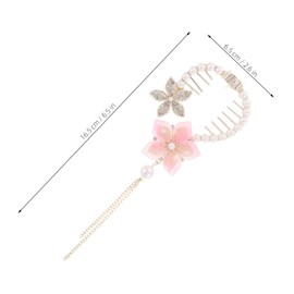 OATIPHO 2pcs Vintage Flower Hair Clips with Tassel Secure Grip Metal Claw Clips for Comfortable Bun and Ponytail Hairstyles Elegant Accessories for Weddings and Birthdays for Women