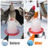 12 Inch Chicken Water Heater Base, 5 Gallons Poultry Drinker