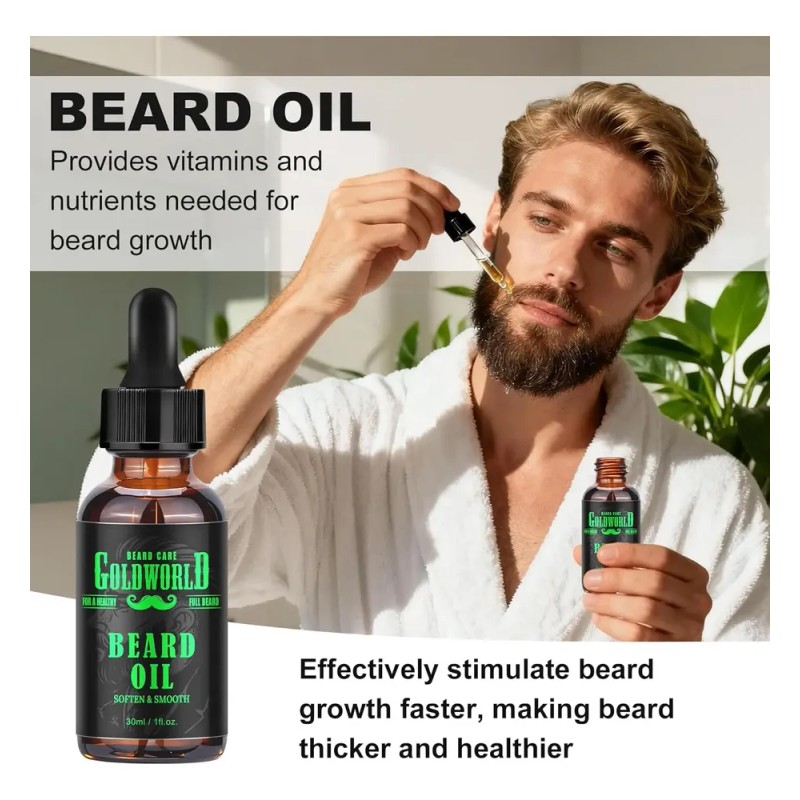 Kit De Crecimiento De Barba, Espuma/champú/lavado, Goldworld