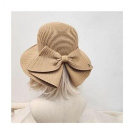 Ribbon Bucket Hat for Women: Straw Hat for Vacation, Summer Sun Resort
