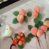 Aliotech 30Pcs Artificial Peach Fake Peach Mini Fruit Small Peach