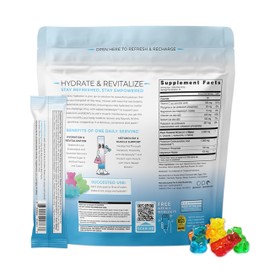 One Sol BCAA & Electrolyte Powder for Hydration & Energy, All-Natural Formula, 100% Vegan, Non-GMO, Gluten Free & Soy-Free, Promotes Muscle Growth & Recovery, Gummy Bear Flavor