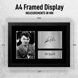 HWC Trading FR A4 Rik Mayall The Young Ones Rick Gifts Printed Signed Autograph Picture for TV Show Fans - A4 Framed