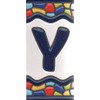 Spanish Ceramic Numbers & Letters Tiles Church Window Design Tile Size 7.5cm x 3.5cm 3 to 10 Tile Frames (Letter Y)