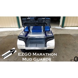 Ezgo Marathon Golf Cart Highly Polished Diamond Plate Mud Flaps