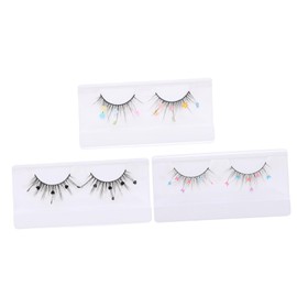 Mikinona Fashionable 3 Sets False Lashes Sequins Natural Curl Enhance Your Beauty Instantly