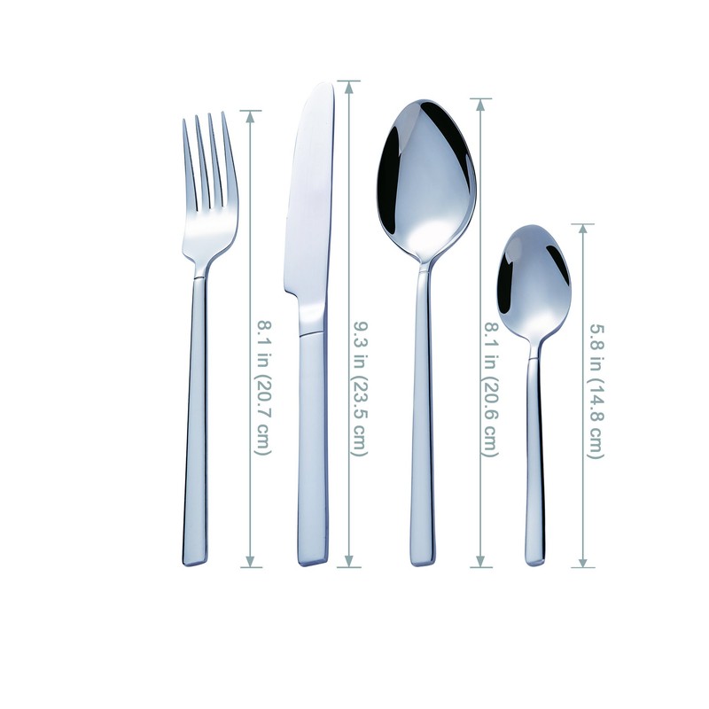 Bon Slit 16-Piece Stainless Steel Flatware Silverware Cutlery Set, Include