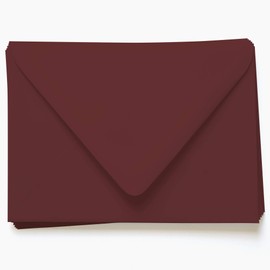 Merlot Red Envelopes - A9 Gmund Colors Matt 5 3/4 x 8 3/4 Euro Flap 68T, 25 pack