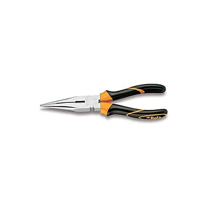 Beta 011660040 200mm Extra Long Needle Knurled Nose Pliers Bi-Material