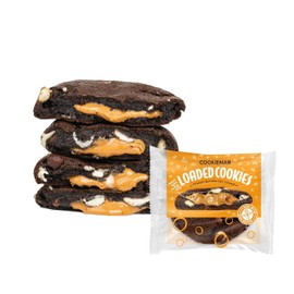 Cookie Man Peanut Butter Cup Loaded Cookie 3.5oz | Soft Thick Cookie Stuffed with Real Butter Cups | Decadent Bakery Dessert for Chocolate Lovers(100 g, Peanut Butter Cup)