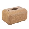 Tissue Box Cover Wood Grain Easy Refill Rectangular Stylish Elegant