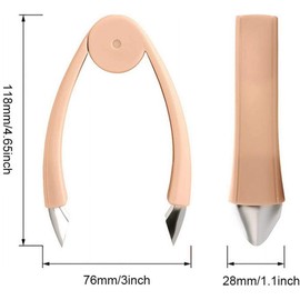 Enyolidimk 2 Pack Strawberry Huller Stem Remover Tomato Pineapple Corer Kitchen Gadget, Stainless Steel Blade and Handle, Blue and Pink