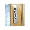 SILVER Push Pull Set Pair of Door Signs for businesses,