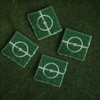 Mad Monkey Green & White Standard Football Coaster